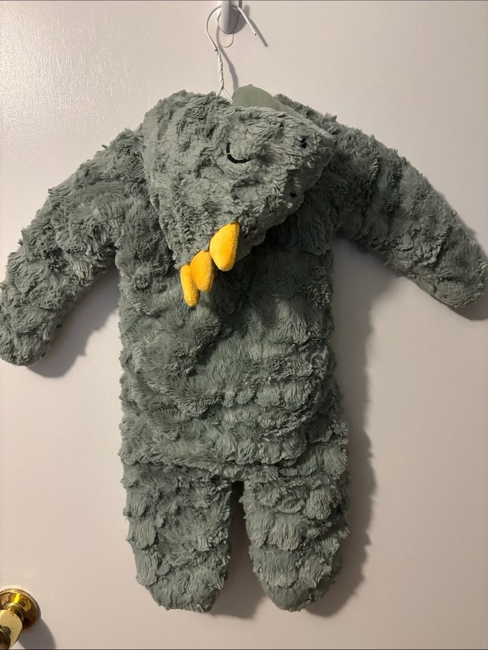 Koala Baby Cozy Sage Green Plush Baby Dinosaur Fleece One-Piece Footie 9-12M